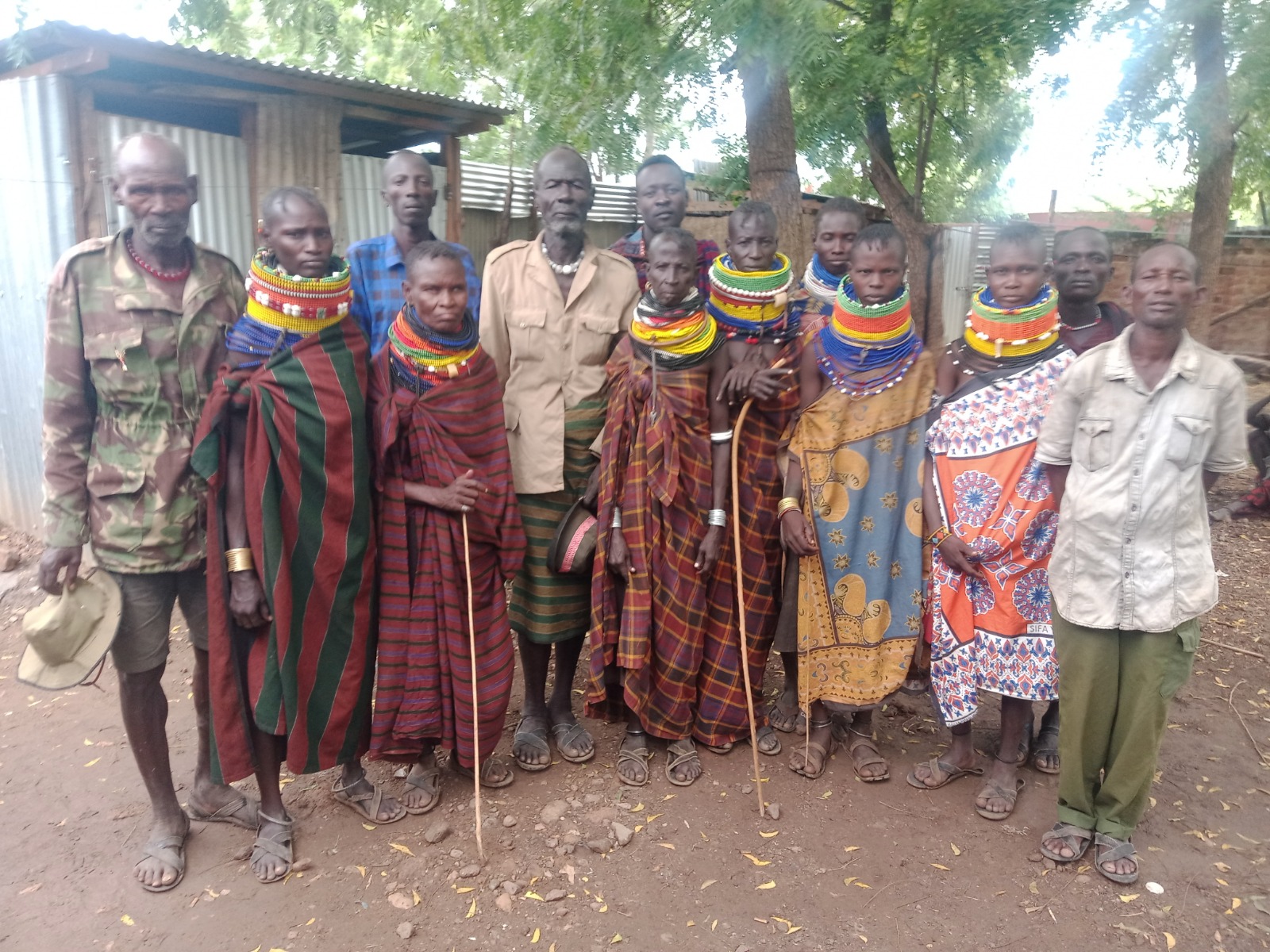 Elders and community members gathered for dialogue in a Turkana settlement